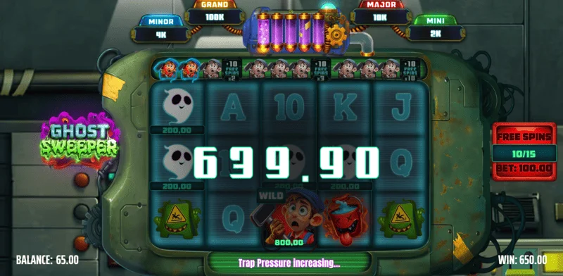 Ghost Sweeper - gros gain dans une série de Free Spins avec multiplicateur